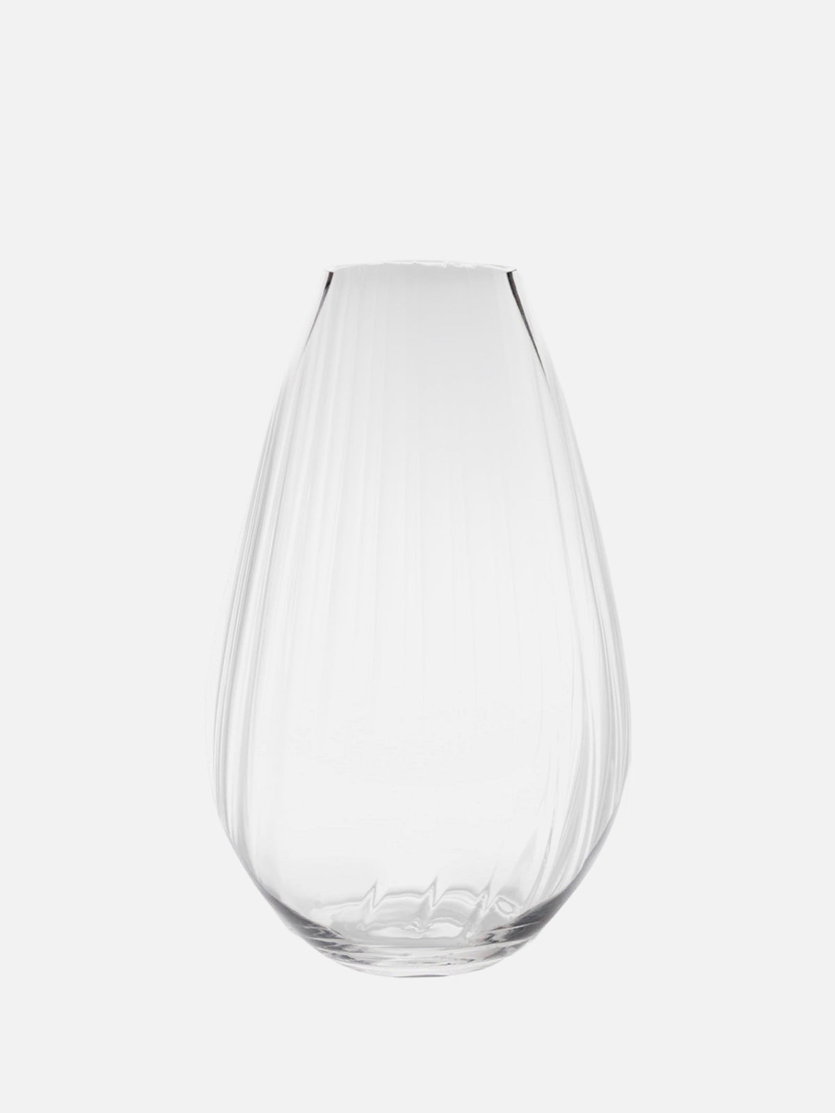 Curved Glass Teardrop Vase