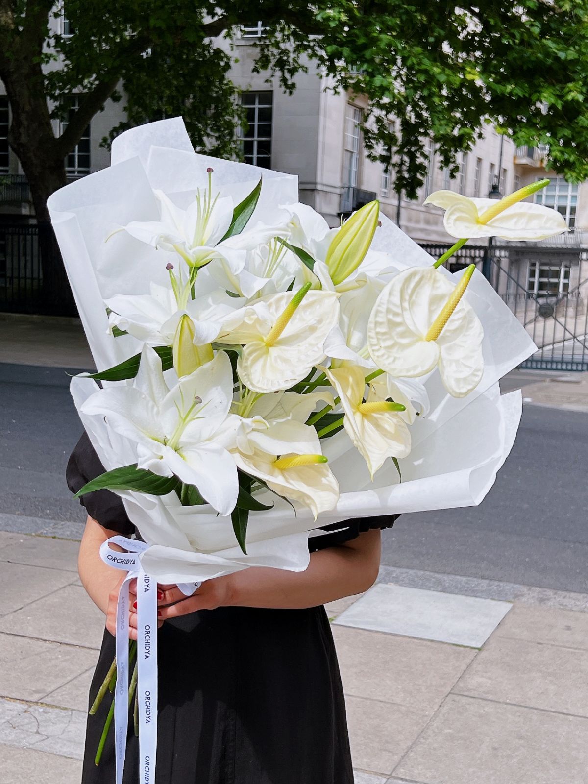lily flower bouquet images White Lilies | Graduation Flowers