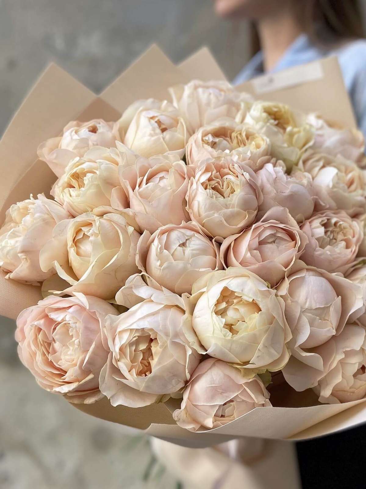 White Cream Peony Bouquet